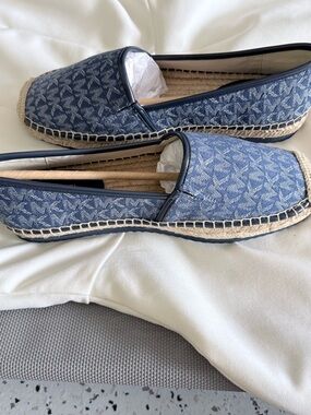 Michael Kors Denim/Navy Lenny Espadrille Flats